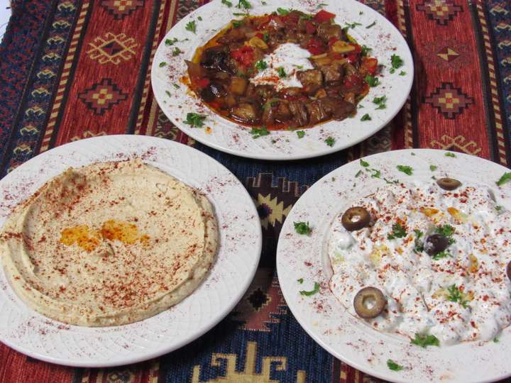 Hummus, Baba Ganoush & Tzatziki